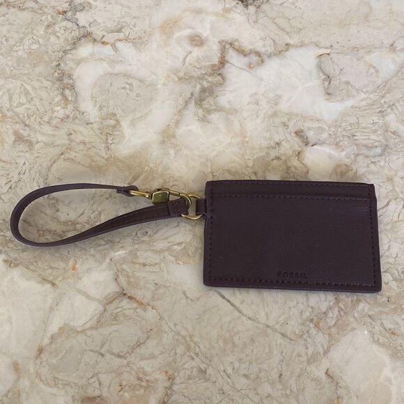 Fossil Faux Leather Card Case Wristlet - Picture 4 of 11